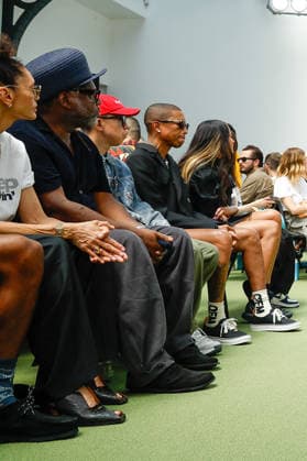 Nigo, Pharrell Williams, and his wife Helen Lasichanh attend the Sacai Ready-to-Wear Men’s Spring Summer 2027 fashion show during Paris Fashion Week, France, on June 28, 2026 Bestimage Sacai Menswear Spring Summer 2027 fashion show as part of Paris Fashion Week on June 28, 2026 in Paris, France Paris France  Copyright: xAgencex xBestimagexAgencex xBestimagex