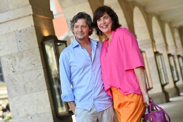 Fritz KARL (Schauspieler), Elena UHLIG (Schauspielerin), ZDF Empfang Get Together Orange Hour in H ugo s Bar anlaesslich Filmfest Muenchen am 30.06.2026. *** Fritz KARL, actor; Elena UHLIG, actress; ZDF reception and get-together, Orange Hour, at Hugo s Bar during the Munich Film Festival on June 30, 2026