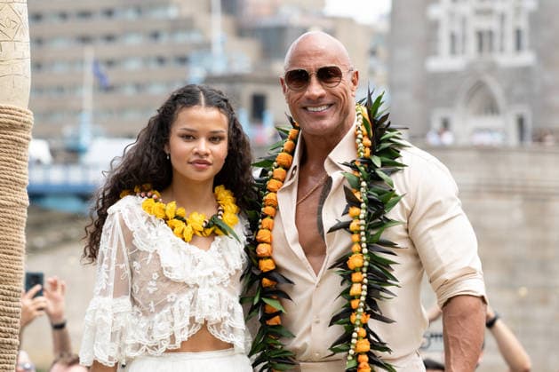 Catherine Laga aia and Dwayne Johnson attends the Moana Experience Launch in Potters Fields Park, London, England. UK. Tuesday 30th June 2026. Copyright: xJamesxWarrenx M22UNU~U