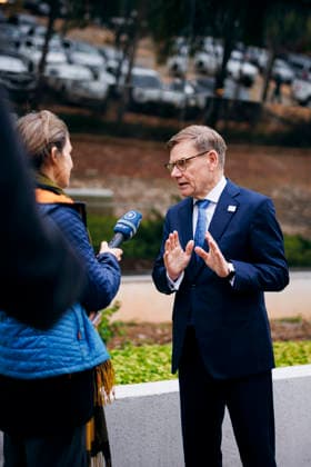 Johann Wadephul (CDU), Bundesaussenminister, gibt im Rahmen der Mercosur Konferenz der ARD ein Interview in Asuncion, 30.06.2026. Fotografiert im Auftrag des Auswaertigen Amtes (AA) Asuncion Paraguay *** Johann Wadephul (CDU), Federal Minister of Foreign Affairs, gives an interview to ARD in Asunción during the Mercosur Conference, June 30, 2026. Photographed on behalf of the Federal Foreign Office (AA) in Asunción, Paraguay. Copyright: xFelixxZahnx