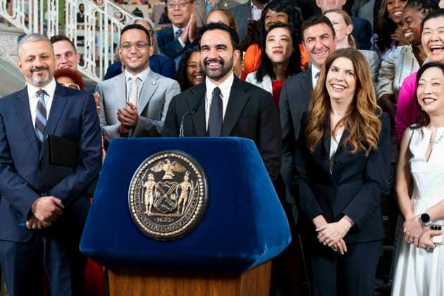June 30, 2026, New York City, New York, United States: New York City Mayor ZOHRAN MAMDANI (D) speaking at a press conference at City Hall in New York City. New York City United States - ZUMAb161 20260630_aap_b161_010 Copyright: xMichaelxBrochsteinx