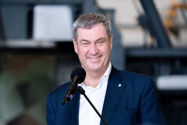 Kaufbeuren, Bavaria, Germany - June 30, 2026: Kaufbeuren Air Base, the Bundeswehr, and the German Air Force: The Future of the Arrow Weapon System for Germany (AWS-G), Air Defense, Military Base, and Pilot Project for Historic Preservation. Minister President Dr. Markus Söder (CSU) *** Fliegerhorst Kaufbeuren, Bundeswehr und Luftwaffe: Zukunft des Arrow Weapon System for Germany (AWS-G), Luftverteidigung, Militärstandort und Pilotvorhaben Denkmalschutz. Ministerpräsident Dr. Markus Söder (CSU)