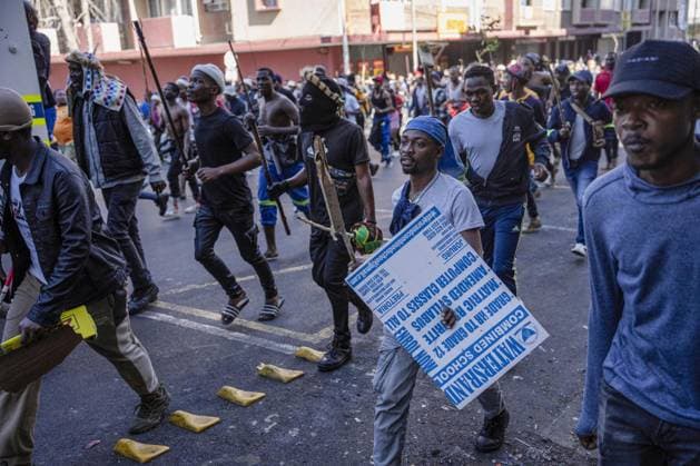 Anti-immigrant demonstrations continue in South Africa JOHANNESBURG, SOUTH AFRICA - JUNE 30: Hundreds of people gather to protest irregular migrants and call on the government to deport undocumented immigrants in Johannesburg, South Africa on June 30, 2026. Anti-immigrant demonstrations are being held across South Africa as growing pressure on foreign nationals in recent months has brought migration, unemployment and security issues back into the national spotlight. Ihsaan Haffejee Anadolu Johannesburg South Africa. Editorial use only. Please get in touch for any other usage.  Copyright: x2026xAnadoluxIhsaanxHaffejeex