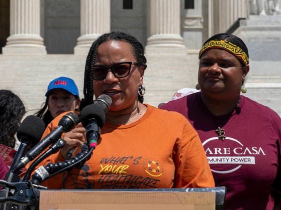 June 30, 2026, Washington, District Of Columbia, USA: CASA members and supporters celebrate the Supreme Court decision reaffirming birthright citizenship. All children born in the United States, regardless of their parents immigration status, are U.S. citizens. This overturns President Trumps unconstitutional executive order, which sought to reinterpret the 14th amendment. Washington USA - ZUMAd155 20260630_znp_d155_015 Copyright: xSuexDorfmanx