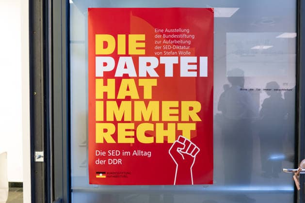 Promotional material for the exhibition *The Party Is Always Right* at the Federal Foundation for the Reappraisal of the SED Dictatorship in Berlin on June 23, 2026: *When Dissent Becomes Necessary: Church, Protest, and Responsibility from the GDR to the Present* Event organized by the Federal Foundation for the Reappraisal of the SED Dictatorship