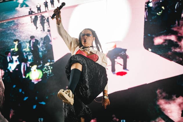 Mami Umami live at Roskilde Festival 2026 Roskilde, Denmark. 30th, June 2026. The Swedish duo Mami Umami performs a live concert during the Danish music festival Roskilde Festival 2026 in Roskilde. Here rapper and singer Miss Mami is seen live on stage. Denmark, Roskilde  Copyright: xGonzalesxPhoto ChristianxHjorthx