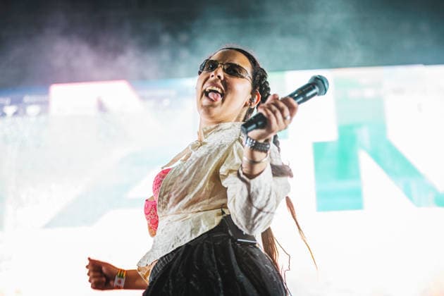 Mami Umami live at Roskilde Festival 2026 Roskilde, Denmark. 30th, June 2026. The Swedish duo Mami Umami performs a live concert during the Danish music festival Roskilde Festival 2026 in Roskilde. Here rapper and singer Miss Mami is seen live on stage. Denmark, Roskilde  Copyright: xGonzalesxPhoto ChristianxHjorthx