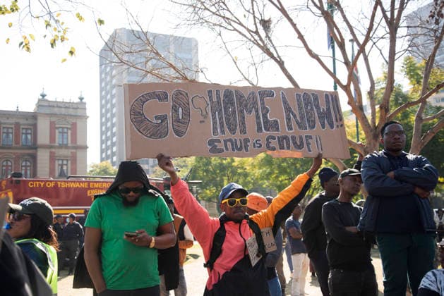June 30, 2026, Pretoria, Gauteng, South Africa: June 30, 2026 , Pretoria, South Africa: Nearly 5,000 protesters took part in a march against illegal immigration in Pretoria. The demonstrations were reportedly organized by more than 20 anti-migrant organizations and civil society groups, including the March and March movement. Pretoria South Africa - ZUMAd214 20260630_znp_d214_123 Copyright: xManashxDasx