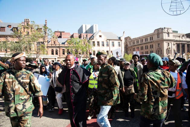 June 30, 2026, Pretoria, Gauteng, South Africa: June 30, 2026 , Pretoria, South Africa: Nearly 5,000 protesters took part in a march against illegal immigration in Pretoria. The demonstrations were reportedly organized by more than 20 anti-migrant organizations and civil society groups, including the March and March movement. Pretoria South Africa - ZUMAd214 20260630_znp_d214_173 Copyright: xManashxDasx