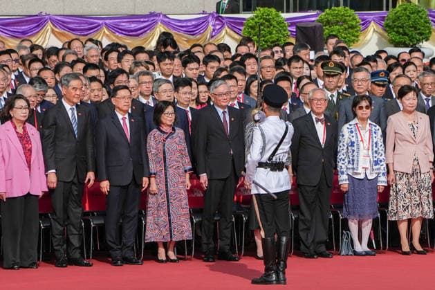 HONG KONG-DAILY HKSAR-ANNIVERSARY The flag party and guard of honor march in during the flag-raising ceremony to mark the 29th anniversary of the establishment of the HKSAR at Golden Bauhinia Square on July 1, 2026 in Hong Kong. (Photo by Kevin Li TMHK via Nexpher Images) Hong Kong