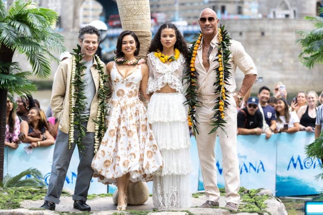June 30, 2026, London, United Kingdom: (L-R) Thomas Kail, Auli i Cravalho, Catherine Laga aia and Dwayne Johnson attend the Moana Experience Media Launch, at Potters Fields, London. London United Kingdom - ZUMAs197 20260630_aaa_s197_189 Copyright: xPhilxLewisx