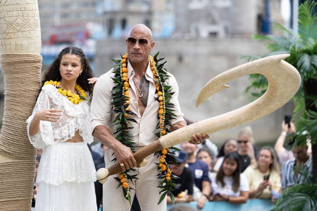June 30, 2026, London, United Kingdom: (L-R) Catherine Laga aia and Dwayne Johnson attend the Moana Experience Media Launch, at Potters Fields, London. London United Kingdom - ZUMAs197 20260630_aaa_s197_196 Copyright: xPhilxLewisx