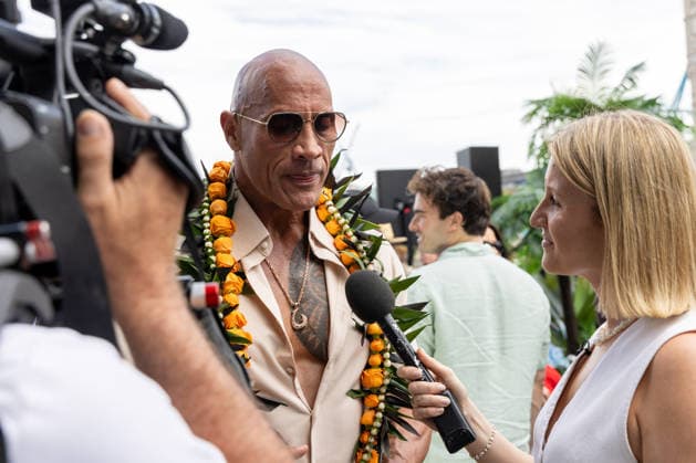 June 30, 2026, London, United Kingdom: Dwayne Johnson being interviewed by the media at the Moana Experience Media Launch, at Potters Fields, London. London United Kingdom - ZUMAs197 20260630_aaa_s197_204 Copyright: xPhilxLewisx