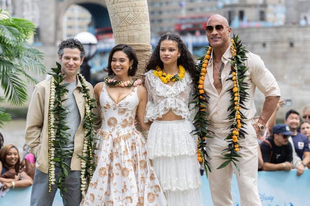 June 30, 2026, London, United Kingdom: (L-R) Thomas Kail, Auli i Cravalho, Catherine Laga aia and Dwayne Johnson attend the Moana Experience Media Launch, at Potters Fields, London. London United Kingdom - ZUMAs197 20260630_aaa_s197_212 Copyright: xPhilxLewisx