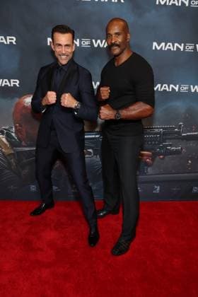 Los Angeles Ca June 30: Lamonica Garrett & Daniel Bernhardt at the Man of War premiere on June 30, 2026 Copyright: xAdmediax xMediaPunchx
