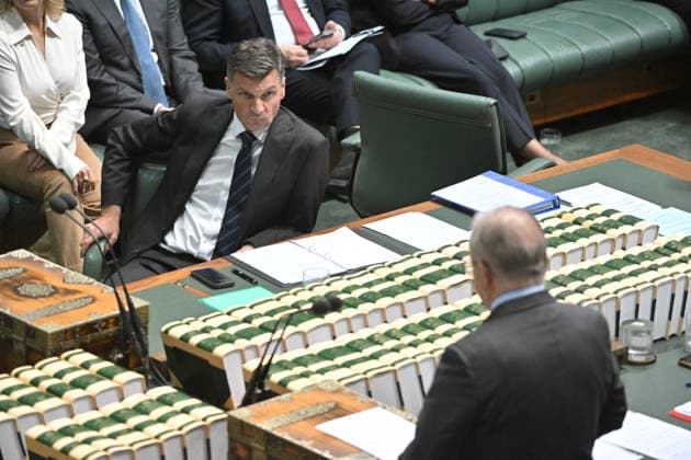 QUESTION TIME, Leader of the Opposition Angus Taylor and Prime Minister Anthony Albanese during Question Time in the House of Representatives at Parliament House in Canberra, Wednesday, July 1, 2026. ( NO ARCHIVING CANBERRA AUSTRALIAN CAPITAL TERRITORY AUSTRALIA  Copyright: xMICKxTSIKASx 20260701113383204222