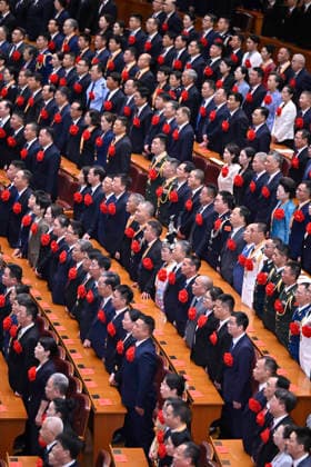 (260701) -- BEIJING, July 1, 2026 -- A gathering in celebration of the 105th founding anniversary of the Communist Party of China (CPC) is held at the Great Hall of the People in Beijing, capital of China, July 1, 2026. ) FOCUS China holds gathering marking 105th founding anniversary of CPC YuexYuewei 