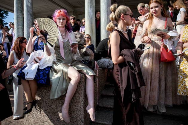 RUSSIA, ST PETERSBURG - JUNE 30, 2026: Young people attend an annual ball held at the Peterhof State Museum Reserve for school leavers awarded gold medals for academic excellence. Peter Kovalev TASS  94534800