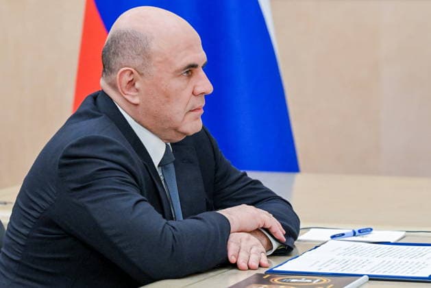 RUSSIA, MOSCOW - JULY 1, 2026: Russia s Prime Minister Mikhail Mishustin looks on during a meeting with Pavel Kosov, general director of Rosagroleasing, at the House of the Russian Government. Alexander Miridonov POOL TASS  94535135