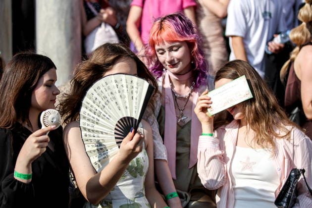 RUSSIA, ST PETERSBURG - JUNE 30, 2026: Young people attend an annual ball held at the Peterhof State Museum Reserve for school leavers awarded gold medals for academic excellence. Peter Kovalev TASS  94535105