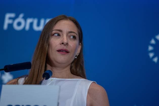 July 1, 2026, Madrid, Madrid, Spain: Ester MuoÂ±oz, Spokesperson for the People s Party in the Congress of Deputies.attends a breakfast briefing organized by Nueva EconomoÂ­a Forum at the Mandarin Oriental Ritz Hotel in Madrid Madrid Spain - ZUMAs197 20260701_aaa_s197_006 Copyright: xSOPAxImagesx