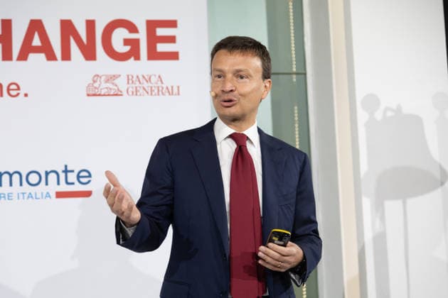 IPA86269285 - Milan, July 1, 2026, Palazzo Mezzanotte, Piazza Affari, PMI2CHANGE ETF Ring the Bell Ceremony, PMI2Change Press Conference, with Banca Generali CEO Gian Maria Mossa  Copyright: xFrancescoxEnriquezx xFrancescoxEnriquezx 86269285
