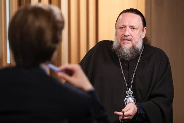 RUSSIA, MOSCOW - JULY 1, 2026: Bishop emeritus Gedeon (Kharon) of the Ukrainian Orthodox Church of the Moscow Patriarchate, gives an interview to the TASS Russian News Agency. Alisa Makarova TASS  94535986