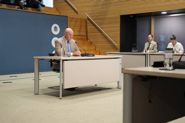 THE HAGUE Ferd Grapperhaus during the public hearings of the parliamentary inquiry committee into the coronavirus policy. During the coronavirus pandemic, Grapperhaus served as Minister of Justice and Security until January 10, 2022. JEROEN JUMELET ANP netherlands out - belgium out  Copyright: xx x562520493x originalFilename: 562520493.jpg