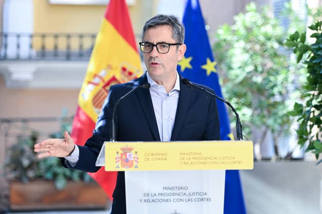 Bolanos Takes Stock of the First Year of Operation of the Courts of First Instance Félix Bolanos, Minister of the Presidency, Justice, and Relations with the Courts, during a review of the first year since the Courts of First Instance began operating, at the Palacio de Parcent on July 1, 2026, in Madrid, Spain. Bolanos assessed the first year of the First Instance Courts’ operation as positive, highlighting that the organizational change has prevented judicial gridlock and improved the distribution of the workload among judges. JULY 1, 2026 Madrid, Madrid, Spain  Copyright: xGustavoxValientex 7635096
