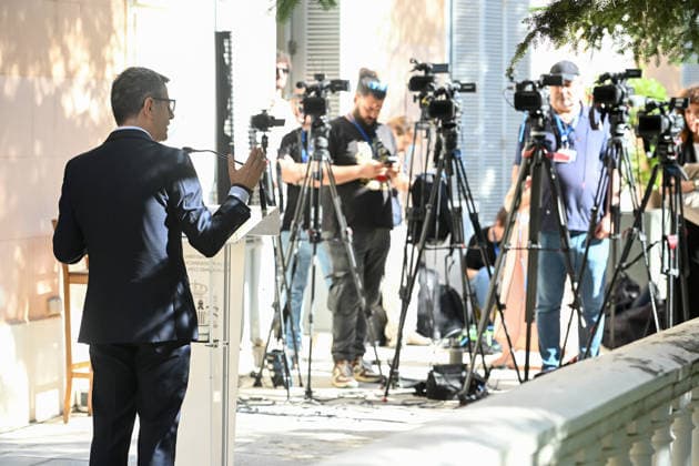 Bolanos Takes Stock of the First Year of Operation of the Courts of First Instance Félix Bolanos, Minister of the Presidency, Justice, and Relations with the Courts, during a review of the first year since the Courts of First Instance began operating, at the Palacio de Parcent on July 1, 2026, in Madrid, Spain. Bolanos assessed the first year of the First Instance Courts’ operation as positive, highlighting that the organizational change has prevented judicial gridlock and improved the distribution of the workload among judges. JULY 1, 2026 Madrid, Madrid, Spain  Copyright: xGustavoxValientex 7635102