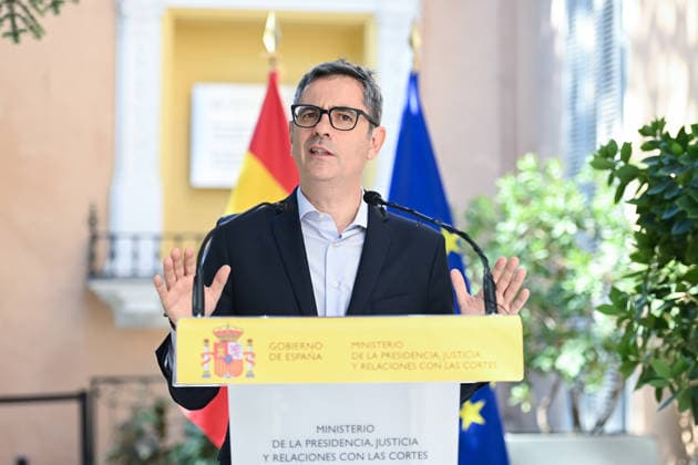 Bolanos Takes Stock of the First Year of Operation of the Courts of First Instance Félix Bolanos, Minister of the Presidency, Justice, and Relations with the Courts, during a review of the first year since the Courts of First Instance began operating, at the Palacio de Parcent on July 1, 2026, in Madrid, Spain. Bolanos assessed the first year of the First Instance Courts’ operation as positive, highlighting that the organizational change has prevented judicial gridlock and improved the distribution of the workload among judges. JULY 1, 2026 Madrid, Madrid, Spain  Copyright: xGustavoxValientex 7635095