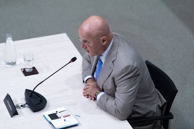 THE HAGUE Ferd Grapperhaus during the public hearings of the parliamentary inquiry committee into the coronavirus policy. During the coronavirus pandemic, Grapperhaus served as Minister of Justice and Security until January 10, 2022. JEROEN JUMELET ANP netherlands out - belgium out  Copyright: xx x562520784x originalFilename: 562520784.jpg