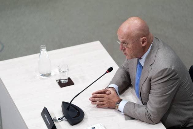 THE HAGUE Ferd Grapperhaus during the public hearings of the parliamentary inquiry committee into the coronavirus policy. During the coronavirus pandemic, Grapperhaus served as Minister of Justice and Security until January 10, 2022. JEROEN JUMELET ANP netherlands out - belgium out  Copyright: xx x562520820x originalFilename: 562520820.jpg