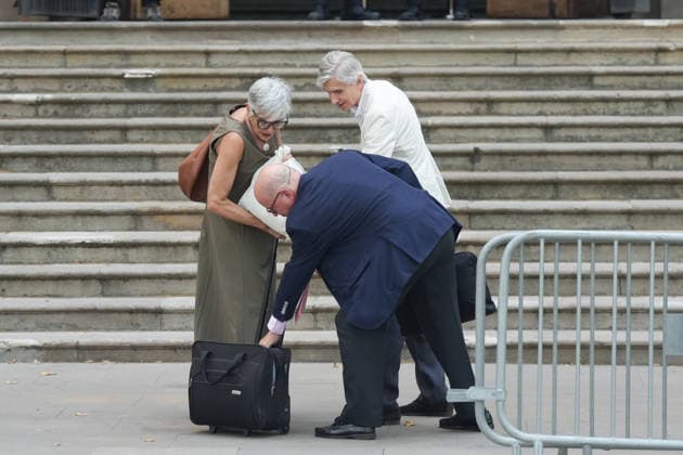 The trial of Vergés and Argimon for delaying COVID-19 vaccinations for national police officers and Civil Guard members continues. Josep Maria Argimon’s attorney, Olga Tubau, and former Health Minister Josep Maria Argimon, upon their arrival at the Barcelona Provincial Court on July 1, 2026, in Barcelona, Catalonia, Spain. The Barcelona Provincial Court has dropped the charge of violating workers’ rights against former Catalan Health Ministers Alba Vergés (ERC) and Josep Maria Argimon (Junts) for allegedly delaying COVID-19 vaccinations for national police officers and Civil Guard members, a charge that could have carried prison sentences for each of them; however, it has upheld the charge of malfeasance, for which the prosecution is seeki  Copyright: xDavidxZorrakinox 7635139