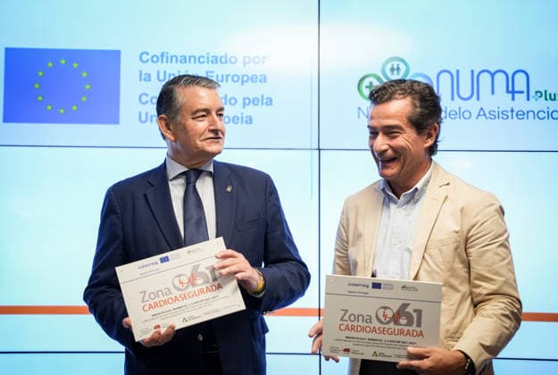 Awards Ceremony in Seville for Cardio-Safe Zones Designations Granted to Pharmacies as Part of the Numaplus Project The Acting Regional Minister of Health, the Presidency, and Emergencies, Antonio Sanz i, participates in the ceremony to present cardio-safe zone certifications to pharmacies as part of the Numaplus project. July 1, 2026, in Seville, Andalusia, Spain. JULY 1, 2026. María José Ló. Seville, Andalusia, Spain Seville, Andalusia, Spain Spain  Copyright: xMariaxJosÃ xLopezx 7635164
