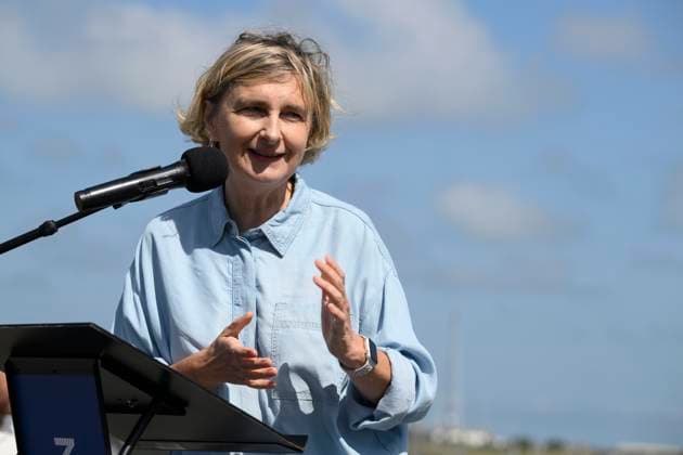 Bel Mer Mussels Presentation NIEUWPOORT, BELGIUM - JULY 01: Hilde Crevits (CD&V,) Deputy Minister-President of the Government of Flanders, Flemish Minister for Home Affairs, Urban and Rural Policy, Living Together, Integration and Civic Integration, Public Governance, Social Economy and Fisheries pictured during the press presentation of the Bel Mer mussels from Colruyt s marine farm on July 01, 2026 in Nieuwpoort, Belgium, 01 07 2026 Nieuwpoort Belgium  Copyright: xPhilipxReynaersx