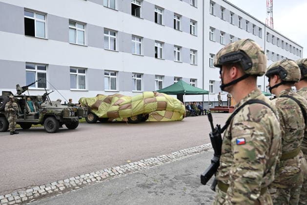 Ceremonial unveiling of FLYER 72 HD light attack vehicles, donated by U.S. government as part of FMF programme, was held in Chrudim, Czech Republic, on July 1, 2026. (CTKxPhoto JosefxVostarek) CTKPhotoP2026070104291  CTKPhotoP2026070104291