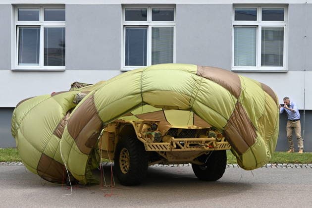 Ceremonial unveiling of FLYER 72 HD light attack vehicles, donated by U.S. government as part of FMF programme, was held in Chrudim, Czech Republic, on July 1, 2026. (CTKxPhoto JosefxVostarek) CTKPhotoP2026070104395  CTKPhotoP2026070104395