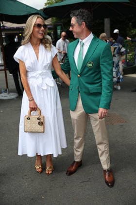 . 01 07 2026. London, United Kingdom. Golfer Rory McIIroy and wife arriving on the third day of the Wimbledon Tennis Championships in London.  xStephenxLockx xi-Imagesx IIM-26874-0010