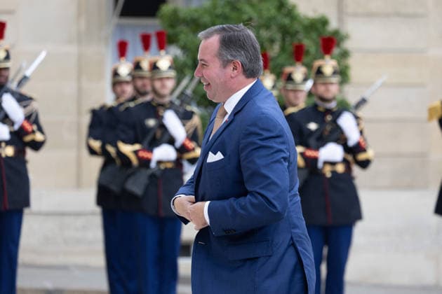 Grand Duke Guillaume and Grand Duchess Stephanie of Luxembourg received at Elysee Grand Duke Guillaume of Luxembourg arriving before a meeting at Elysee Palace, Paris France on July 1 2026. Photo by Raphael Lafargue ABACAPRESS.COM Paris France  Copyright: xLafarguexRaphael ABACAx