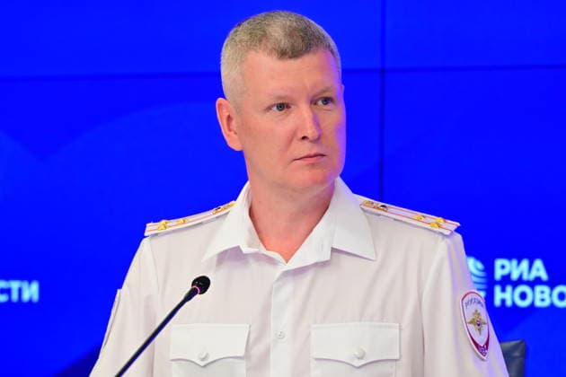 Press conference dedicated to the Day of the State Traffic Safety Inspectorate, celebrated annually on July 3. MMPC Russia Today, Moscow, July 1, 2026. Pictured: Vladimir Vasenin, Head of the Information and Public Relations Department of the Main Directorate of the Ministry of Internal Affairs of Russia for Moscow. Photo: Pavel Kashaev. PavelxKashaev