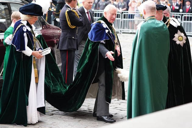 . 01 07 2026. Edinburgh, United Kingdom. King Charles III, Queen Camilla, Prince William and Prince Edward at the Thistle Service at St Giles Cathedral in Edinburgh, Scotland, United Kingdom  xPoolx xi-Imagesx IIM-26877-0004