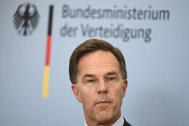 Merz, Rutte and Pistorius hold press conference in Berlin BERLIN, GERMANY - JULY 01: Following the meeting of the German cabinet at the Federal Ministry of Defence, German Chancellor Friedrich Merz (not seen), NATO Secretary General Mark Rutte, and German Defence Minister Boris Pistorius (not seen) hold a press conference in Berlin, Germany on July 01, 2026. Halil Sagirkaya Anadolu Berlin Germany. Editorial use only. Please get in touch for any other usage.  Copyright: x2026xAnadoluxHalilxSagirkayax