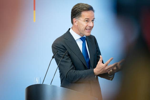 PK, Bundesministerium der Verteidigung Berlin, Bundesministerium der Verteidigung, NATO-Generalsekretär, Mark Rutte Berlin Berlin GER *** Press Conference, Federal Ministry of Defense, Berlin, Federal Ministry of Defense, NATO Secretary General, Mark Rutte, Berlin, Berlin, GER