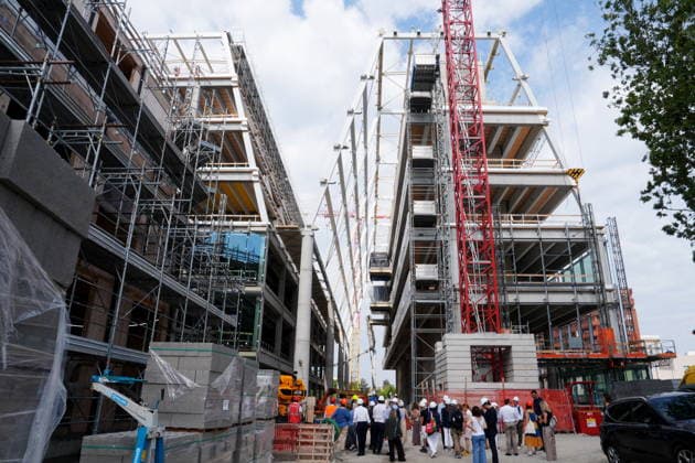 IPA86275219 - Milan, July 1, 2026: Press conference and site visit to assess the progress of construction on the BEIC Library (European Library of Information and Culture); pictured is the Promenade  Copyright: xDuilioxPiaggesix xDuilioxPiaggesix 86275219