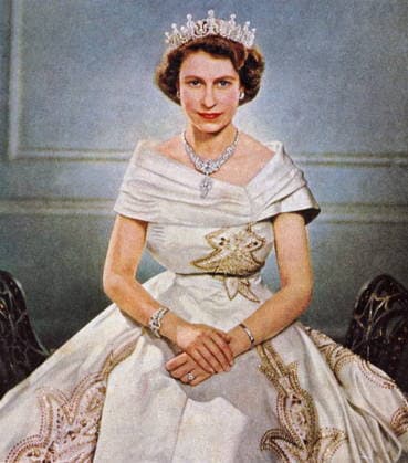 RECORD DATE NOT STATED Portrait of Queen Elizabeth II Portrait of Elizabeth II (1926-) Queen of the United Kingdom and Commonwealth Realms. Editorial Use Only, WHA_151_0259.jpg, Portrait;Painting;Elizabeth II;Queen;Royal;Royal Family;United Kingdom;Commonwealth;Realm;Royalty;20th Century Copyright: xWorldxHistoryxArchivex