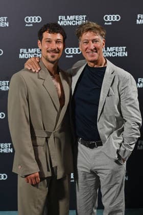 v.li:Klaus STEINBACHER (Schauspieler). Tobias MORETTI (Schauspieler). Filmpremiere MUENCHEN BEATS Filmfest Muenchen am 01.07.2026. *** From left: Klaus STEINBACHER, actor; Tobias MORETTI, actor; movie premiere of *MUENCHEN BEATS* at the Munich Film Festival on July 1, 2026