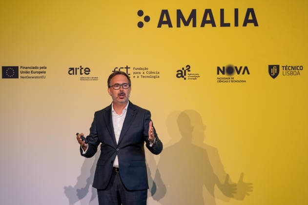 July 1, 2026, Lisbon, Lisbon, Portugal: President of the Agency for Technological Reform of the State (ARTE) MANUEL DIAS delivers a speech during the official presentation of AmoÂ¡lia , the new Portuguese Large Language Model (LLM) artificial intelligence initiative, at the To cnico Innovation Center in Lisbon. Lisbon Portugal  - ZUMAr238 20260701_zip_r238_012 Copyright: xRicardoxRochax