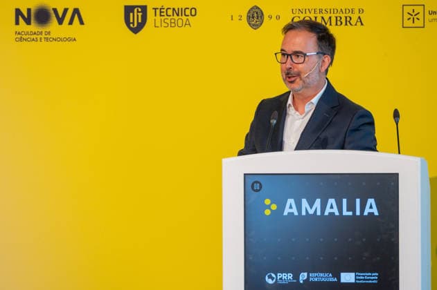 July 1, 2026, Lisbon, Lisbon, Portugal: President of the Agency for Technological Reform of the State (ARTE) MANUEL DIAS delivers a speech during the official presentation of AmoÂ¡lia , the new Portuguese Large Language Model (LLM) artificial intelligence initiative, at the To cnico Innovation Center in Lisbon. Lisbon Portugal  - ZUMAr238 20260701_zip_r238_018 Copyright: xRicardoxRochax