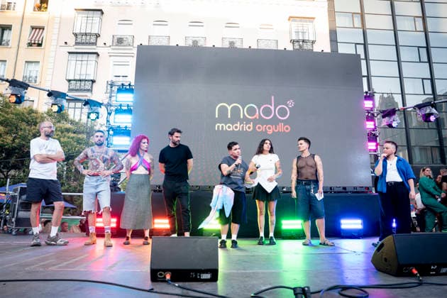 Opening Ceremony of MADO 2026: Fernando González Molina, Zack Gómez Rolls, Patricia Ortega, Fernando Guallar, Afioco Gnecco, Herminia Loh, Silver Chicón, and Ian de la Rosa during the opening ceremony of Madrid Pride 2026 (MADO 2026), in Pedro Zerolo Square, on July 1, 2026, in Madrid, Spain. The official opening will once again be led by La Plexy, a familiar face on Madrid’s nightlife scene. Alongside the master of ceremonies, the LGBTI film opening ceremony will be hosted by Cayetana Guillén Cuervo, while Kany García will serve as the host of the Latino Pride opening ceremony on July 1, 2026, in Madrid, Spain.  Copyright: xA.xPÃ rezxMecax 7636999
